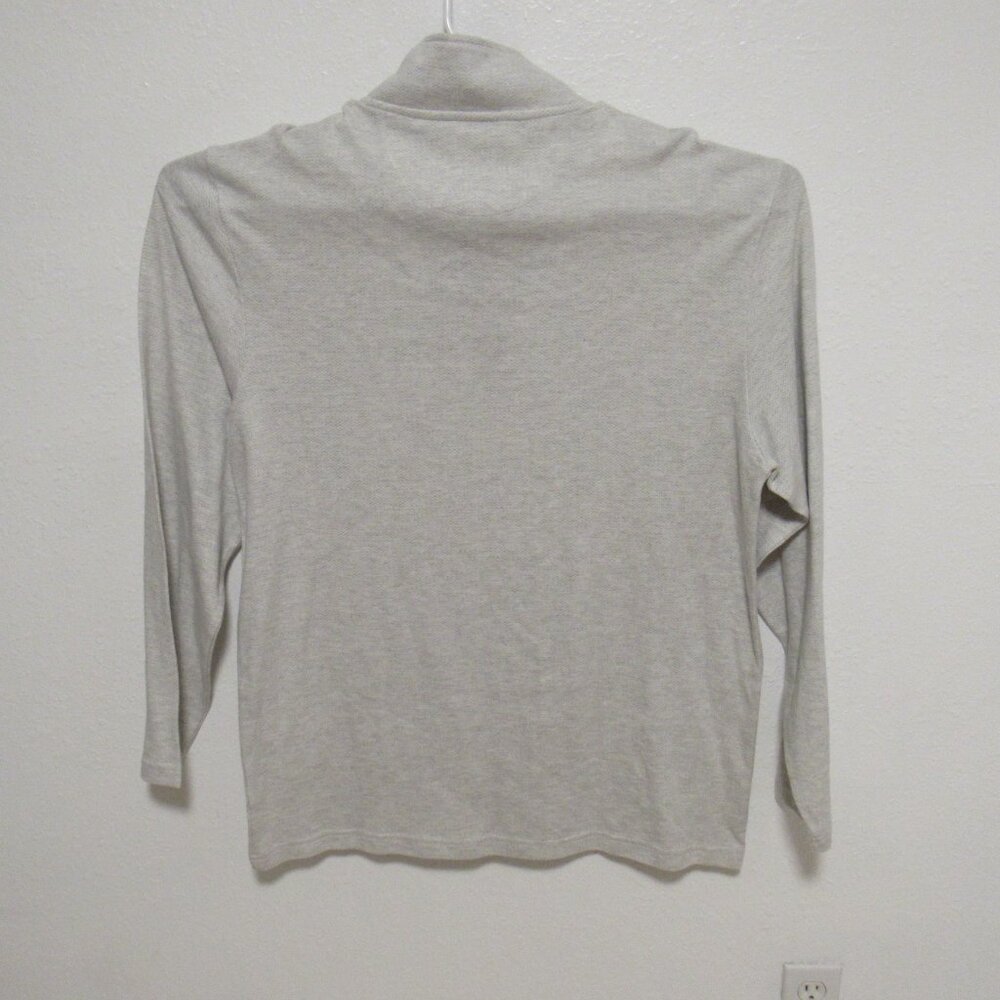 Chaps Sweater *NWT 1/4 Zip Pullover Preppy Casual Light Gray Men's size XL - Picture 3 of 7